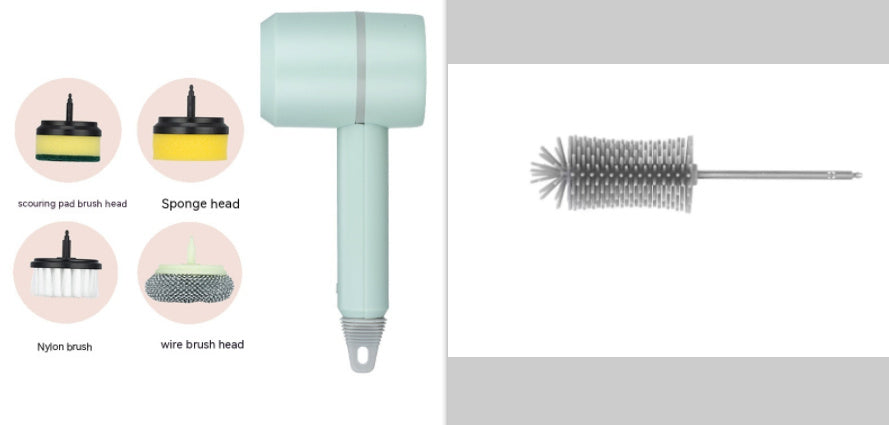 Electric Dishwashing Brush ⚡ – USB Rechargeable, Automatic Kitchen & Tile Cleaner 🧼✨