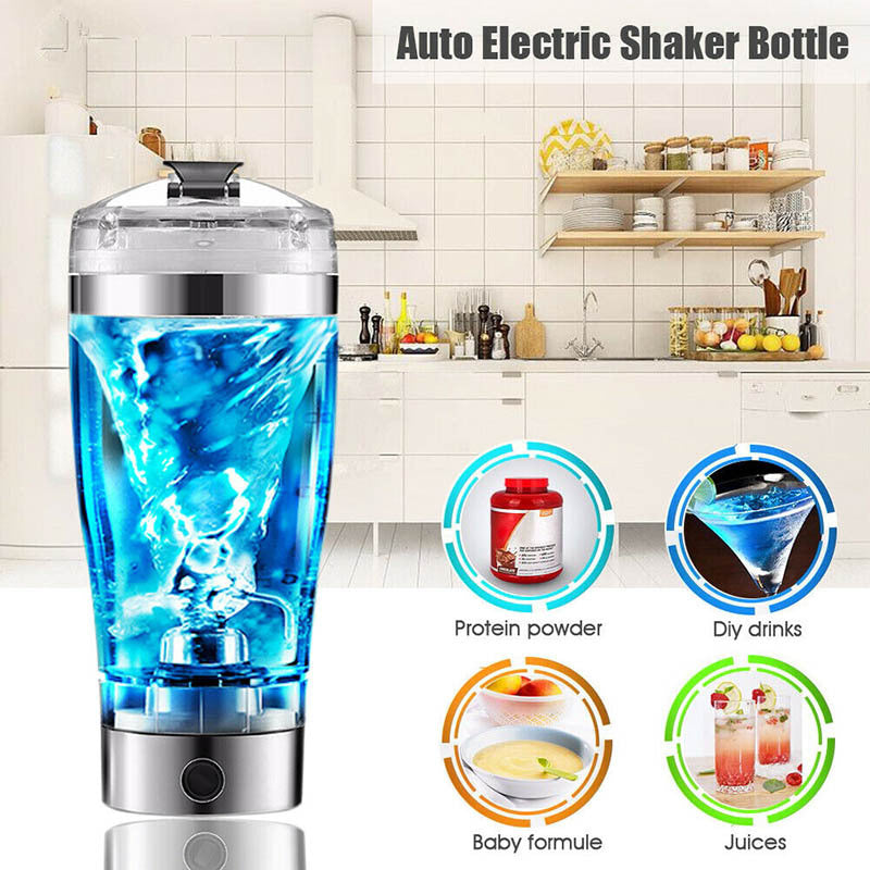 USB Rechargeable Electric Protein Shake Bottle – Effortless Mixing for Fitness, Sports, Coffee, & More!