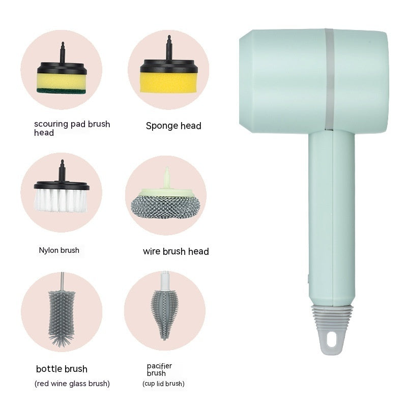Electric Dishwashing Brush ⚡ – USB Rechargeable, Automatic Kitchen & Tile Cleaner 🧼✨
