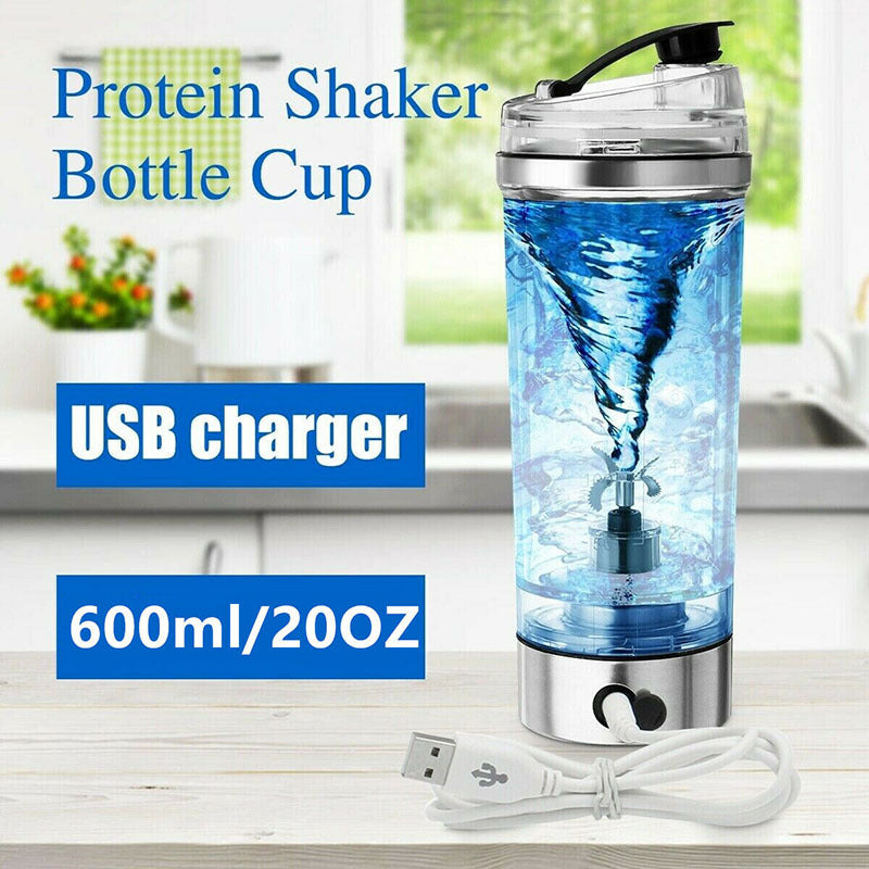 USB Rechargeable Electric Protein Shake Bottle – Effortless Mixing for Fitness, Sports, Coffee, & More!
