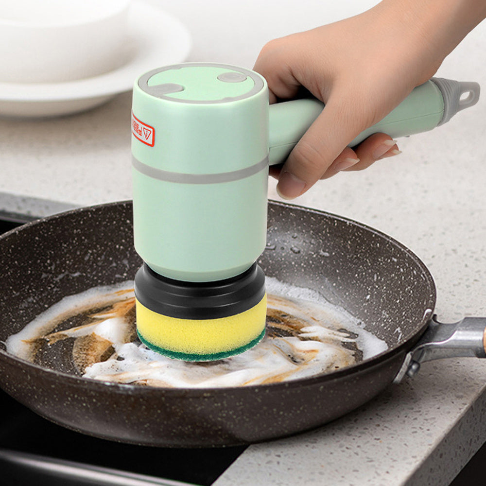 Electric Dishwashing Brush ⚡ – USB Rechargeable, Automatic Kitchen & Tile Cleaner 🧼✨